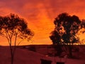 Coober pedy sa Australia sun set opal mining town Royalty Free Stock Photo