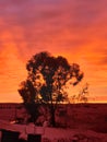 Coober pedy sa Australia sun set opal mining town Royalty Free Stock Photo
