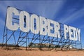 Coober Pedy town road sign South Australia Royalty Free Stock Photo