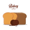 Coockie and bread of bakery design