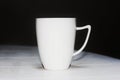 Coofee cup on tabile background is black Royalty Free Stock Photo