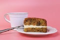 Dessert Concept,a slice of carrot cake Royalty Free Stock Photo