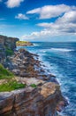 Coogee to Bondi coastwalk. View to Gordons Bay in New South Wales, Sydney, Australia