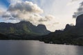 Cook Bay off the island of Moorea Royalty Free Stock Photo