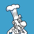 Cook cooking secret cartoon Royalty Free Stock Photo