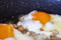 fried eggs with bacon for breakfast Royalty Free Stock Photo