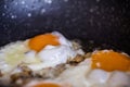 fried eggs with bacon for breakfast Royalty Free Stock Photo