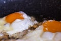 fried eggs with bacon for breakfast Royalty Free Stock Photo