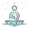 Mix icon for Cook, chef and artist Royalty Free Stock Photo