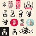 Cook icon. Chef icons