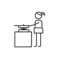 cook icon. Element of human hobbies icon for mobile concept and web apps. Thin line cook icon can be used for web and mobile