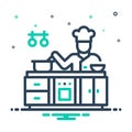 Mix icon for Cook, prepare and baker