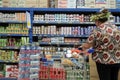 Cook Islander woman buying groceries