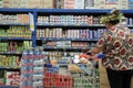 Cook Islander woman buying groceries Royalty Free Stock Photo