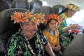 Cook Islanders flaying to Rarotonga from Auckland New Zealand Royalty Free Stock Photo