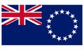 Cook Islands flag design with star ornament forming a circle and the British flag on the top left