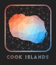 Cook Islands map design.