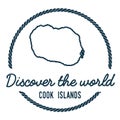 Cook Islands Map Outline. Vintage Discover the.