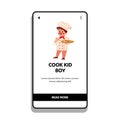 cook kid boy vector Royalty Free Stock Photo