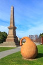 Captain Cook landing site, Gisborne, New Zealand. Obelisk and gourd sculpture