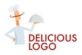 Cook logo. Cool stylish chef