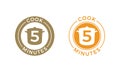 Cook 5 minutes icon cereal and pasta cooking