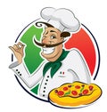 Cook pizza Royalty Free Stock Photo