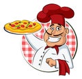 Cook Pizza. Royalty Free Stock Photo