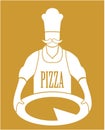 Cook Pizza Vector