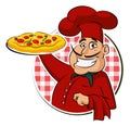 Cook pizza Royalty Free Stock Photo