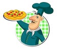 Cook pizza Royalty Free Stock Photo