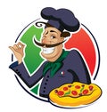 Cook pizza Royalty Free Stock Photo