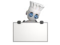 Cook robot shows on the empty board with white background.