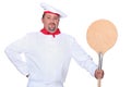 Cook with shovel for oven Royalty Free Stock Photo