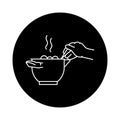 Cook soup color line icon. Cooking food.