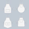 Cook uniform. Restaurant apron vector template collection