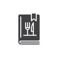 Cookbook or cookery book icon vector