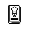 Black line icon for Cookbook, cookery and kitchen