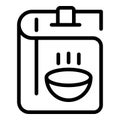 Cookbook icon outline vector. Home menu