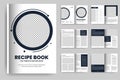 Cookbook Magazine Layout design and Recipe Book Template Design Royalty Free Stock Photo