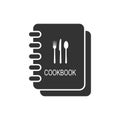 Cookbook. Simple vector icon for websites and applications Royalty Free Stock Photo