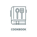 Cookbook vector line icon, linear concept, outline sign, symbol