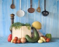 Cookbook, vegetables,cooking concept Royalty Free Stock Photo