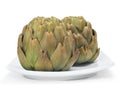 Cooked artichokes