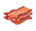 cooked bacon, a gourmet delight