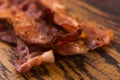 Cooked Bacon Strips Royalty Free Stock Photo