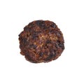 Cooked Beef Burger Patty Isolated on White Background meat hamburger Royalty Free Stock Photo