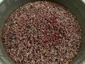 Cooked Black Rice / Wild Rice in Pan. Texture Style as Background or Wallpaper Royalty Free Stock Photo