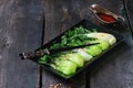 Cooked bok choy with sesame seeds