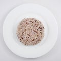 The cooked brown rice